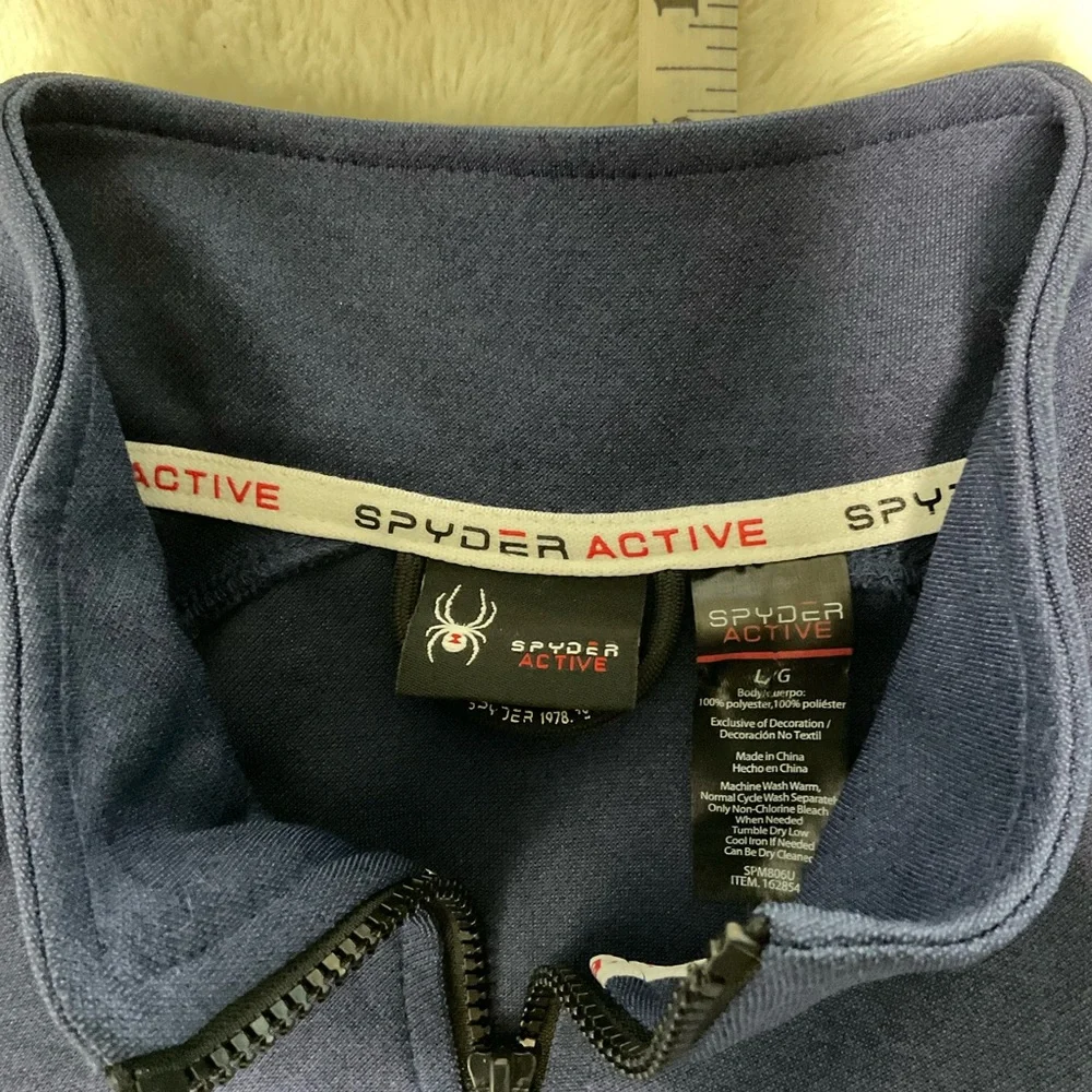 Spyder Active Men’s Large Navy Full Zip Jacket – Fleece Lined size large